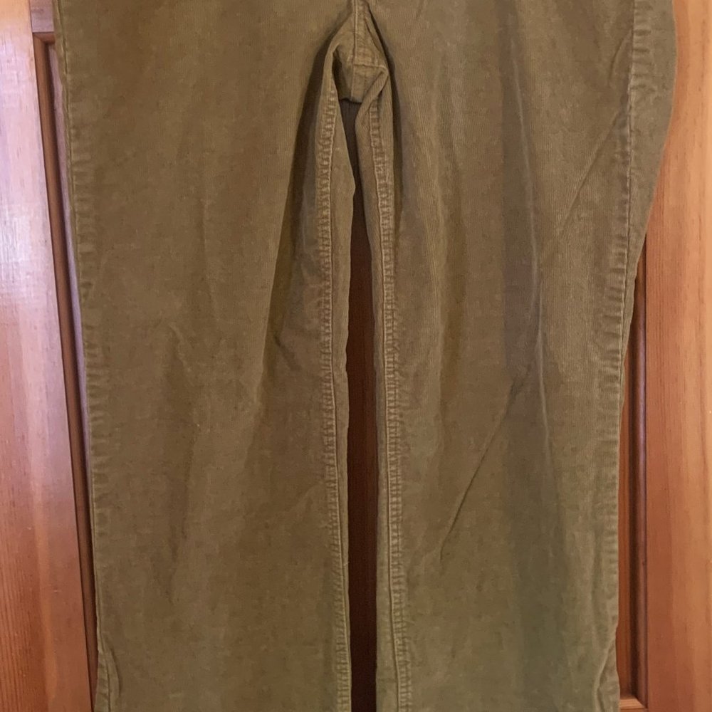 J Crew Green Corduroy Boot Cut Jeans Size 32S